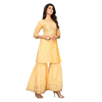 Beige gotta patti chanderi salwar 4