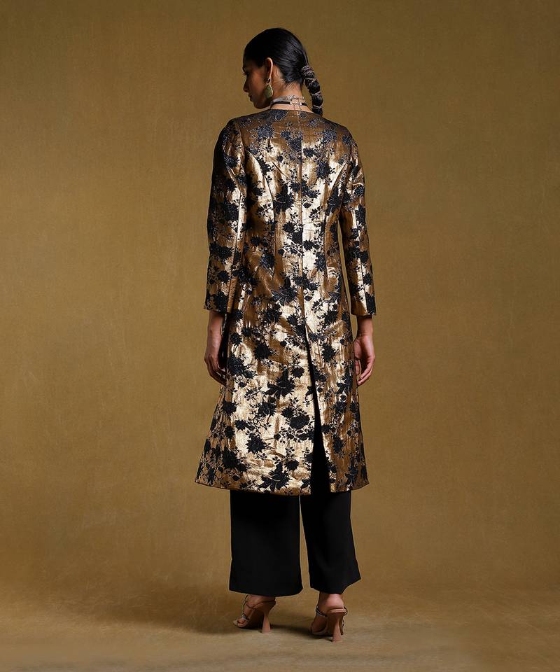 RITU KUMAR Gold Lurex Long Jacket