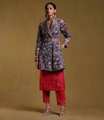 RITU KUMAR Charcoal Printed Long Jacket
