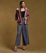 Pink Printed Fur jacket