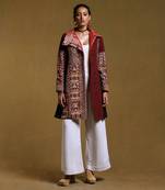 Black Printed Jacket by RITU KUMAR