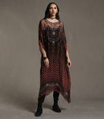 Black Printed Kaftan With Inner by RITU KUMAR