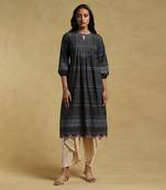 Black Striped Kurta by RITU KUMAR