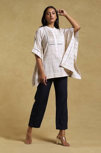 White Checkered Kurti