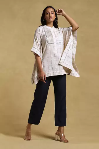 White Checkered Kurti