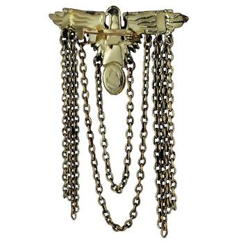 Gold crystal brooch 3