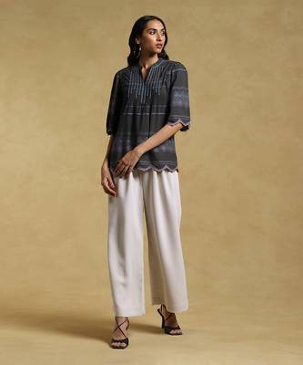 Black Striped Kurti by RITU KUMAR 1
