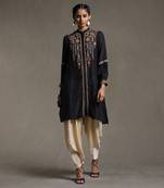 Black Embroidered Kurti by RITU KUMAR