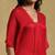 Red Textured Kaftan Kurti