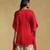 Red Textured Kaftan Kurti