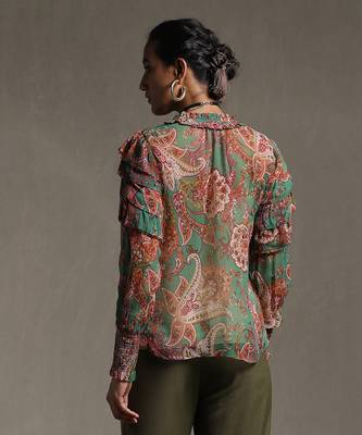 Green Printed Kurti 4
