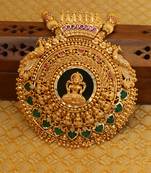 High gold palakka big pendant Temple necklace