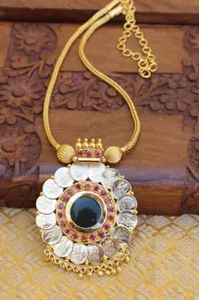 High gold palakka  Temple necklace