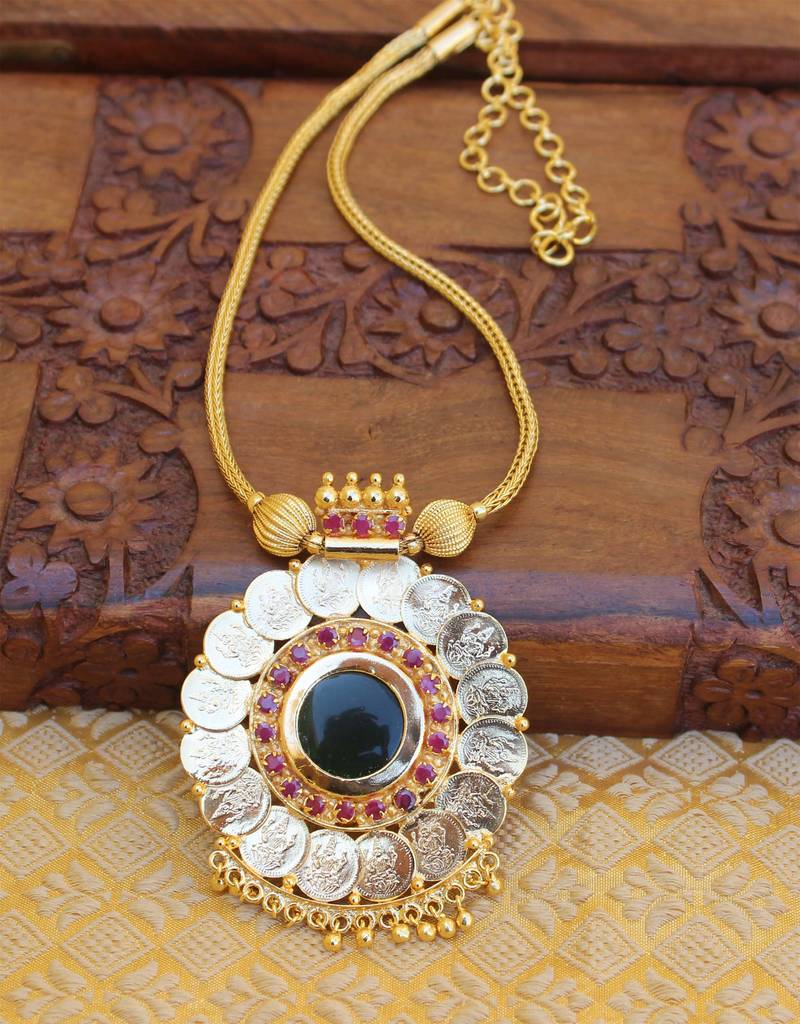 High gold palakka  Temple necklace