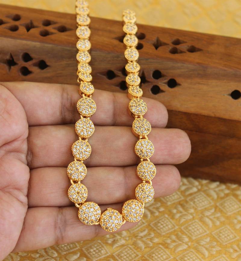 Gold plated CZ Stone Necklace