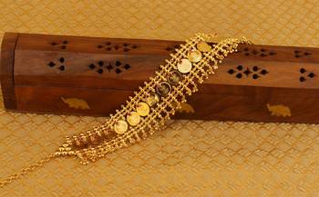High gold Temple Coin necklace 1