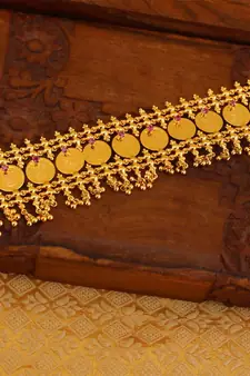 High gold Temple Coin necklace
