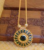 High gold green palakka necklace