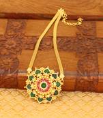 High gold green palakka necklace