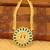 Temple high gold palakka necklace