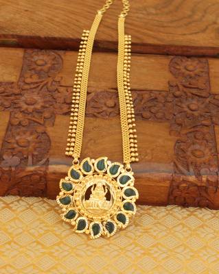 High gold temple palakka necklace 1