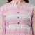 Gruhnaree Pink Floral Yoke Design Short Kurta