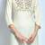 Gruhnaree Off-White Floral Yoke Design Short Kurta