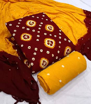 Maroon Bandhej Rayon Salwar 1