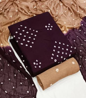 Wine bandhej rayon salwar 1
