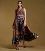 RITU KUMAR Black Printed Long Dress