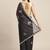 Black embroidered organza saree with blouse