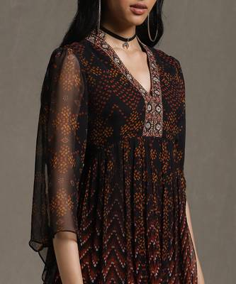 Black Printed Dress by RITU KUMAR 5