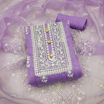 Purple Embroidered Organza Salwar 1