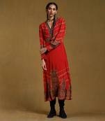 Red Printed Dress by RITU KUMAR