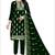 Green embroidered organza salwar