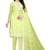 Lime embroidered organza salwar
