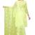 Lime embroidered organza salwar