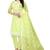 Lime embroidered organza salwar