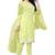 Lime embroidered organza salwar