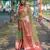Green Woven Organza Saree With Blouse