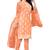 Orange embroidered organza salwar