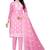 Light-pink embroidered organza salwar