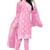 Light-pink embroidered organza salwar