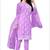 Purple embroidered organza salwar