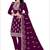 Wine embroidered organza salwar