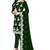 Green embroidered georgette salwar