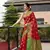 Red Woven silk blend Blend Saree With Blouse