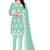 Light-turquoise embroidered georgette salwar