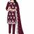 Wine embroidered georgette salwar