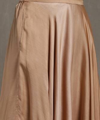 RITU KUMAR Taupe Asymmetric Palazzos 5